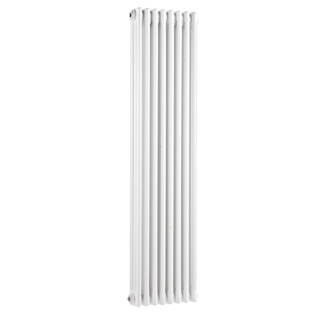 Nuie Colosseum Triple Column Traditional Radiator Contemporary White Steel 1500x368x100mm - JJ Building Materials