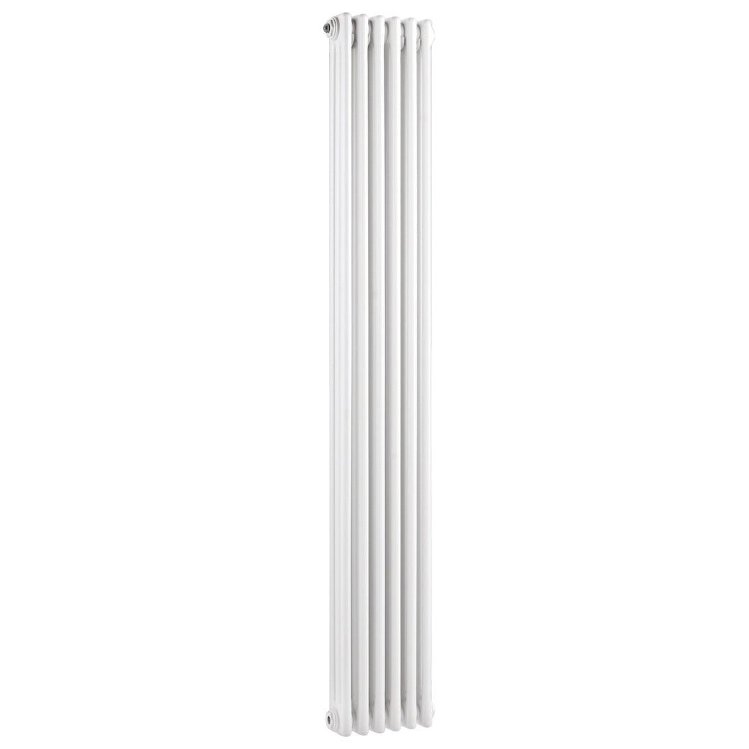 Nuie Colosseum Triple Column Traditional Radiator Contemporary White Steel 1800x287x100mm - JJ Building Materials