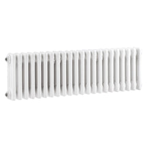Nuie Colosseum Triple Column Traditional Radiator Contemporary White Steel 300x999x100mm - JJ Building Materials