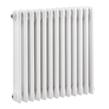 Nuie Colosseum Triple Column Traditional Radiator Contemporary White Steel 600x605x100mm - JJ Building Materials