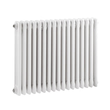 Nuie Colosseum Triple Column Traditional Radiator Contemporary White Steel 600x777x100mm - JJ Building Materials
