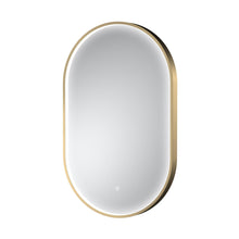 Nuie Columba Brushed Brass Frame Led Mirror - 800 X 500mm Contemporary Aluminium 800x500x47mm - JJ Building Materials