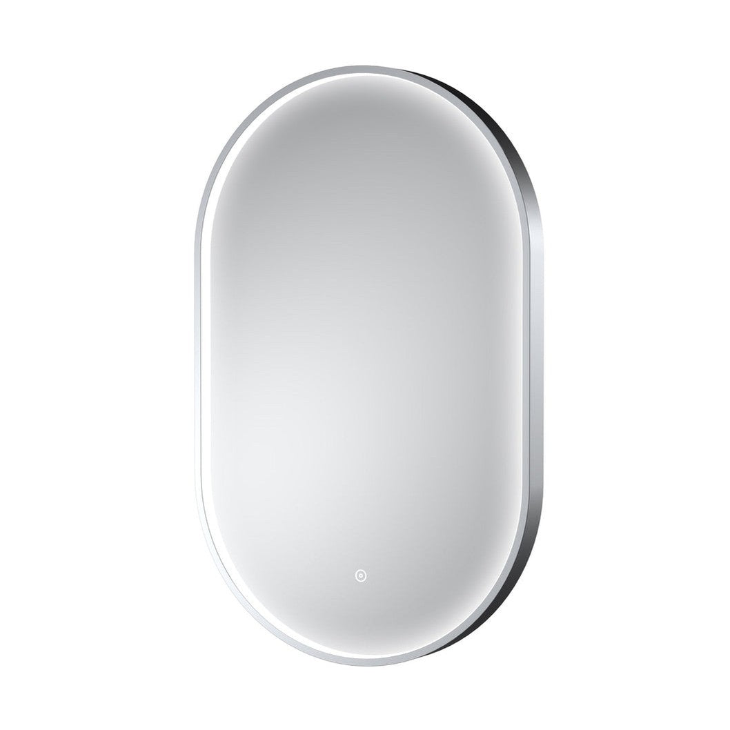 Nuie Columba Polished Chrome Frame Led Mirror - 800 X 500mm Contemporary Aluminium 800x500x47mm - JJ Building Materials