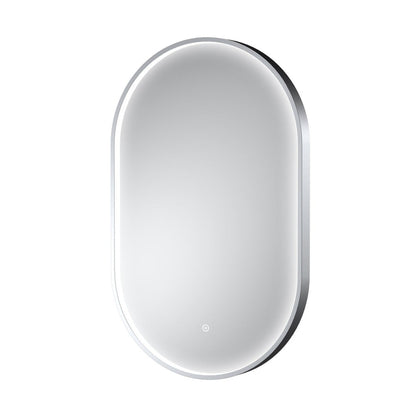 Nuie Columba Polished Chrome Frame Led Mirror - 800 X 500mm Contemporary Aluminium 800x500x47mm - JJ Building Materials
