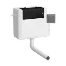 Nuie Concealed Cistern & Square Push Button Contemporary Brushed Pewter Polyethylene 296x230x142mm - JJ Building Materials