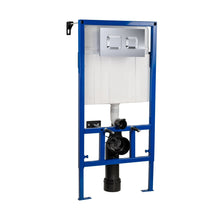 Nuie Concealed Cisterns And Frames Dual Flush Concealed Cistern Frame With Square Plate Contemporary Chrome Stainless Steel 890x520x208mm - JJ Building Materials