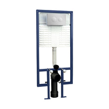 Nuie Concealed Cisterns And Frames Dual Flush Concealed Cistern With Frame Contemporary Chrome Stainless Steel 1136x520x204mm - JJ Building Materials