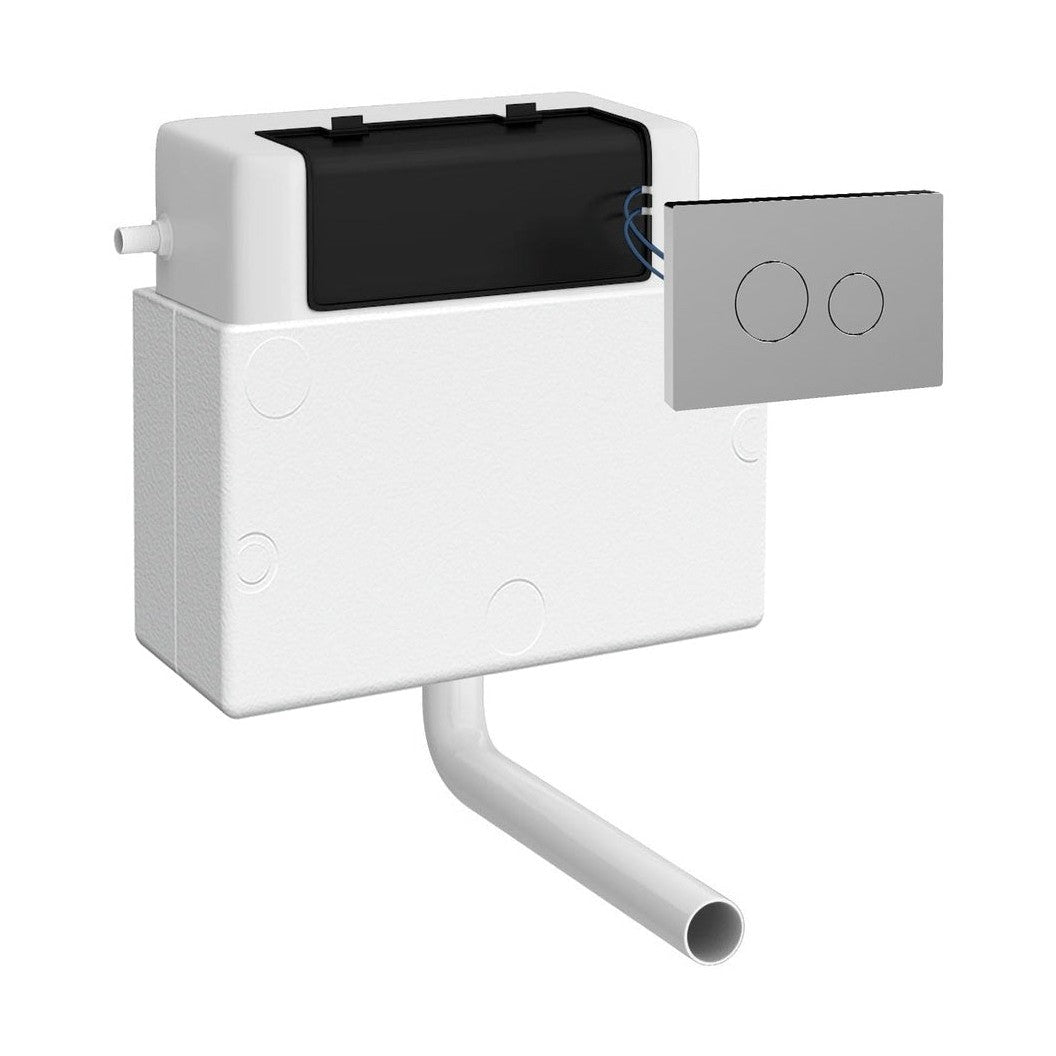 Nuie Concealed Cisterns And Frames Pneumatic Dual Flush Universal Access Concealed Cistern Contemporary Chrome Plastic 305x364x164mm - JJ Building Materials