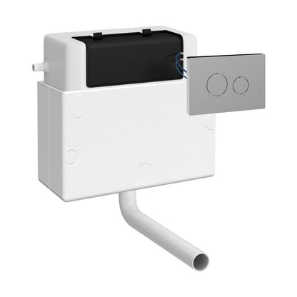 Nuie Concealed Cisterns And Frames Pneumatic Dual Flush Universal Access Concealed Cistern Contemporary Chrome Plastic 305x364x164mm - JJ Building Materials