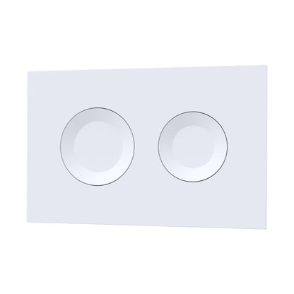 Nuie Concealed Cisterns And Frames Round Dual Flush Push Button White Contemporary Stainless Steel 170x267x11mm - JJ Building Materials