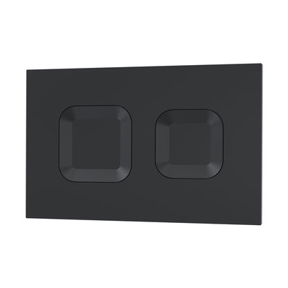 Nuie Concealed Cisterns And Frames Square Dual Flush Push Button Black Contemporary Stainless Steel 170x267x11mm - JJ Building Materials