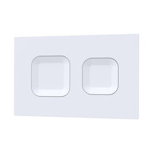 Nuie Concealed Cisterns And Frames Square Dual Flush Push Button White Contemporary Stainless Steel 170x267x11mm - JJ Building Materials