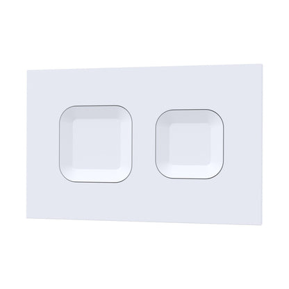 Nuie Concealed Cisterns And Frames Square Dual Flush Push Button White Contemporary Stainless Steel 170x267x11mm - JJ Building Materials