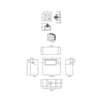 Nuie Concealed Cisterns And Frames Universal Access Cistern & Black Square Flush Plate Contemporary Matt Black Polyethylene 296x340x142mm - XTY8M02 - JJ Building Materials