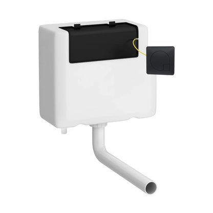 Nuie Concealed Cisterns And Frames Universal Access Cistern & Black Square Flush Plate Contemporary Matt Black Polyethylene 296x340x142mm - XTY8M02B - JJ Building Materials