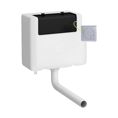 Nuie Concealed Cisterns And Frames Universal Access Cistern & Chrome Square Flush Plate Contemporary Polyethylene 296x340x142mm - XTY8M01B - JJ Building Materials