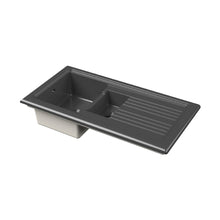 Nuie Counter Top Sink 1.5 Bowl 1010x525 Traditional Soft Black Fireclay 235x1010x525mm - CT415T1000 - JJ Building Materials