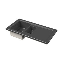 Nuie Counter Top Sink 1.5 Bowl 1010x525 Traditional Soft Black Fireclay 235x1010x525mm - CT415TF1000 - JJ Building Materials