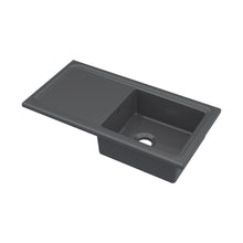 Nuie Counter Top Sink Single Bowl 1010x525 Traditional Soft Black Fireclay 235x1010x525mm - CT41TF1010 - JJ Building Materials