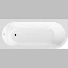 Nuie Crescent Left Hand Back To Wall Corner Bath Contemporary White Acrylic - BSG005L - JJ Building Materials