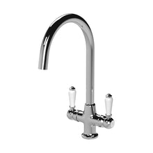 Nuie Cruciform Sink Mixer Traditional Chrome Brass 375x160x220mm - JJ Building Materials