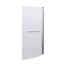 Nuie Curved B-bath Screen With Rail Contemporary Chrome Aluminium 1433x858x185mm - JJ Building Materials