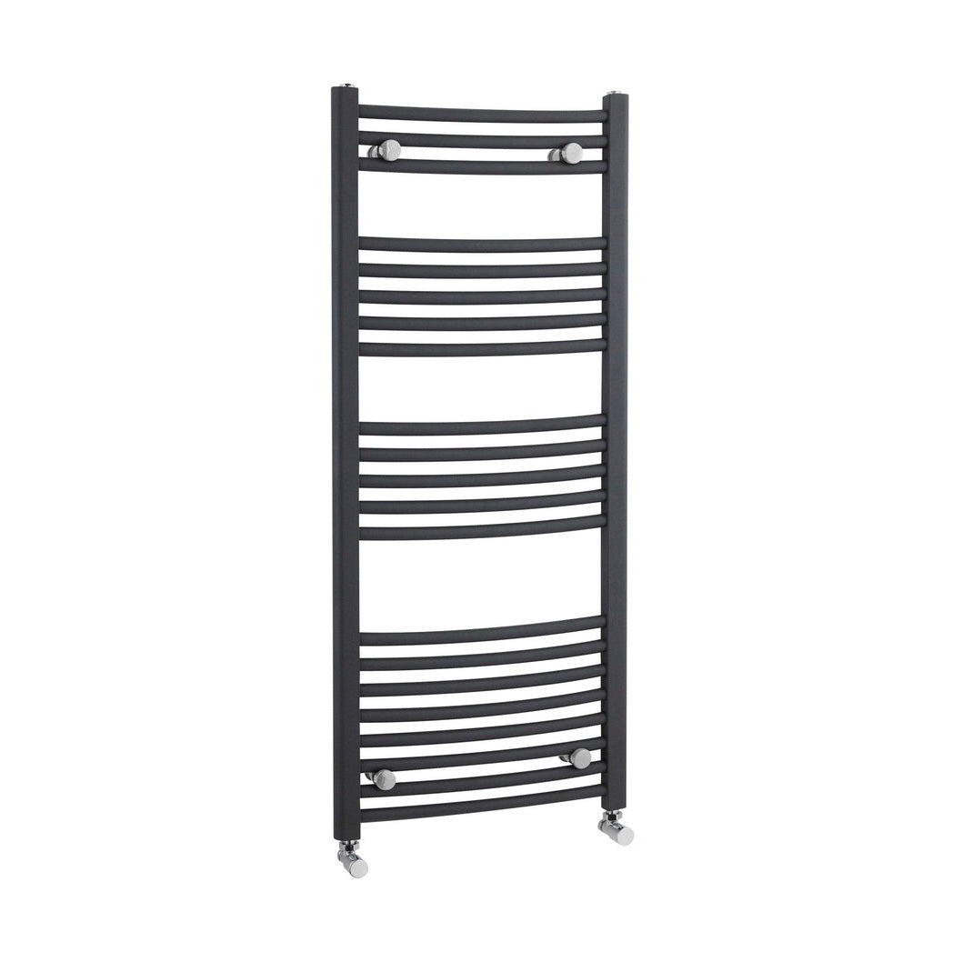 Nuie Curved Ladder Rail Contemporary Anthracite Steel 1150x500x44mm - JJ Building Materials