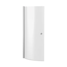 Nuie Curved P-bath Screen With Knob Contemporary Chrome Aluminium 1433x715x185mm - JJ Building Materials