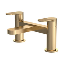 Nuie Cyprus Deck Mounted Bath Filler Contemporary Brushed Brass Brass 116x230x142mm - JJ Building Materials