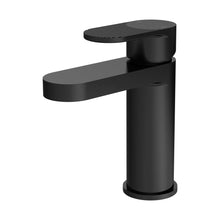 Nuie Cyprus Fluted Mono Basin Mixer With Push Button Waste Contemporary Matt Black Brass 160x52x150mm - JJ Building Materials