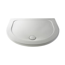 Nuie D Shape Trays D Shape Shower Tray 1050mm Contemporary White Acrylic Capped ABS Caco3 And Pu - JJ Building Materials