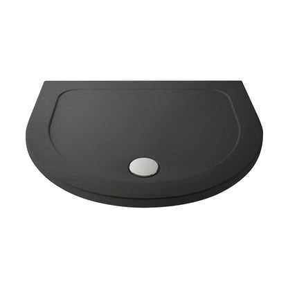 Nuie D Shape Trays D Shaped Shower Tray Contemporary Grey Slate Acrylic Capped ABS Caco3 And Pu - JJ Building Materials