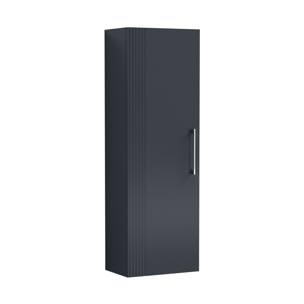 Nuie Deco 400mm Tall Unit Contemporary Soft Black MFC Painted Gloss 1200x400x253mm - JJ Building Materials