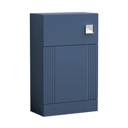 Nuie Deco 500mm Wc Unit Contemporary Satin Blue MFC Painted Gloss 810x500x253mm - JJ Building Materials