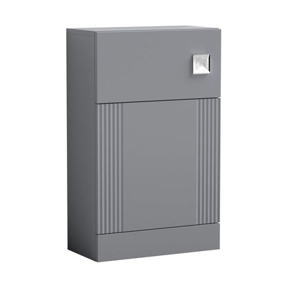 Nuie Deco 500mm Wc Unit Contemporary Satin Grey MFC Painted Gloss 810x500x253mm - JJ Building Materials