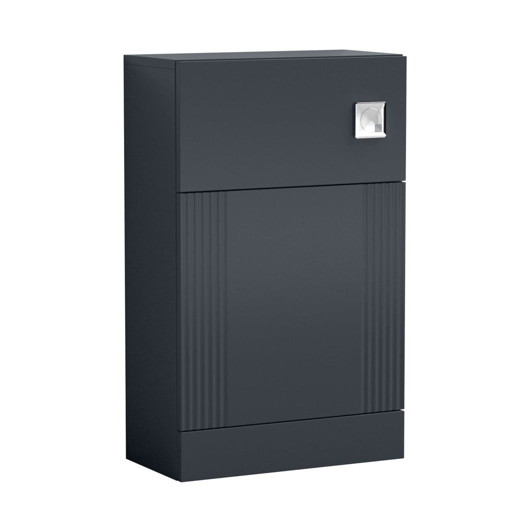Nuie Deco 500mm Wc Unit Contemporary Soft Black MFC Painted Gloss 810x500x253mm - JJ Building Materials