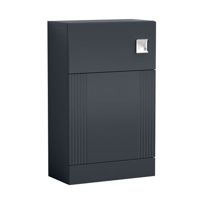 Nuie Deco 500mm Wc Unit Contemporary Soft Black MFC Painted Gloss 810x500x253mm - JJ Building Materials