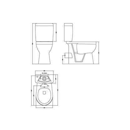Nuie Doc M Pack Comfort Height Pan & Cistern Contemporary White Vitreous China 860x380x650mm - JJ Building Materials