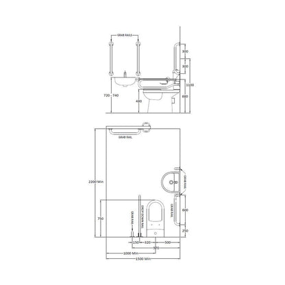 Nuie Doc M Pack White Contemporary Vitreous China - JJ Building Materials