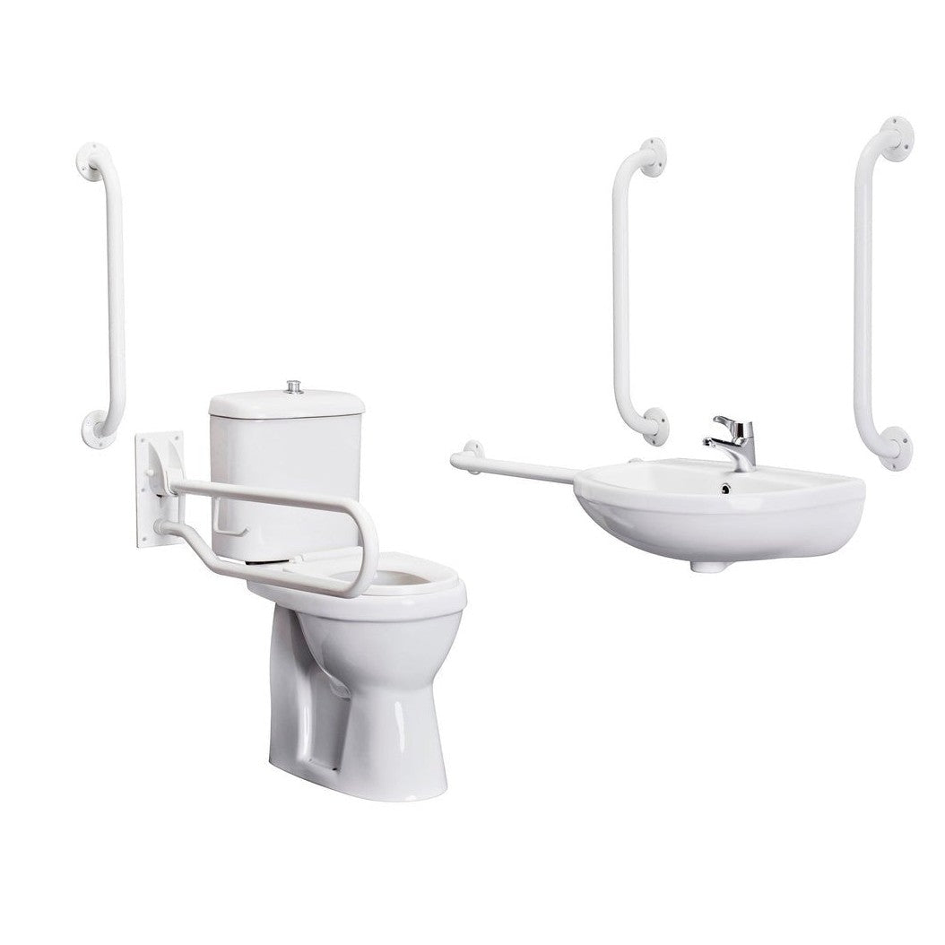 Nuie Doc M Pack White Contemporary Vitreous China - JJ Building Materials