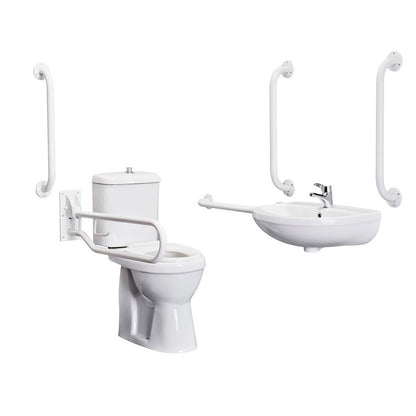 Nuie Doc M Pack White Contemporary Vitreous China - JJ Building Materials