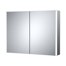 Nuie Double Door Mirror Cabinets 800mm Mirror Cabinet Contemporary Silver Aluminium 600x800x140mm - JJ Building Materials