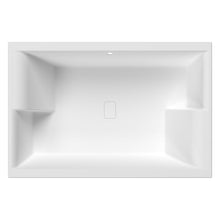Nuie Double Ended Inset Spa Bath Contemporary Gloss White Acrylic - JJ Building Materials
