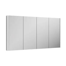 Nuie Eden 1200mm Mirror Cabinet Contemporary Gloss White MFC Painted Gloss 650x1180x110mm - JJ Building Materials