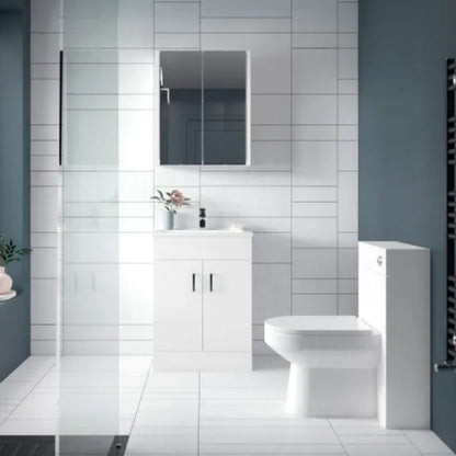 Nuie Eden 500mm Wc Unit Contemporary Gloss White MFC Painted Gloss 800x500x200mm - JJ Building Materials