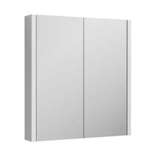 Nuie Eden 600mm Mirror Cabinet Contemporary Gloss White MFC Painted Gloss 650x617x110mm - JJ Building Materials