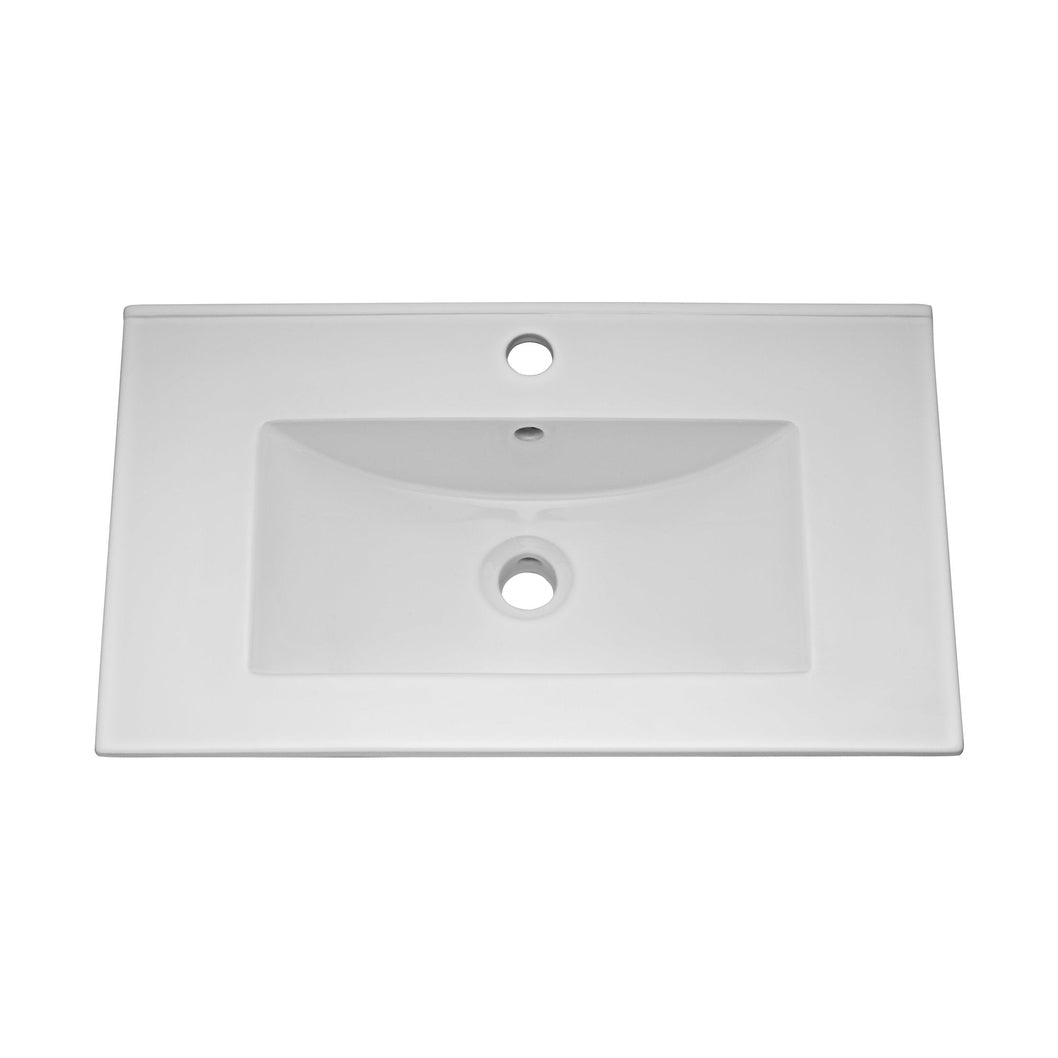 Nuie Eden 800mm Floor Standing Cabinet & Minimalist Basin Contemporary Gloss White MFC Painted Gloss 840x810x390mm - JJ Building Materials