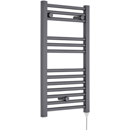Nuie Electric Towel Rail Contemporary Anthracite Steel 720x400x30mm - JJ Building Materials