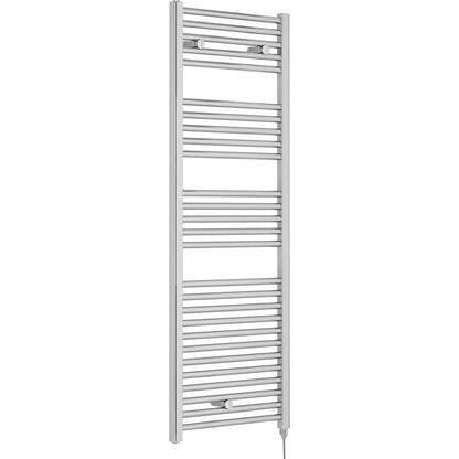 Nuie Electric Towel Rail Contemporary Chrome Steel 1375x480x30mm - JJ Building Materials