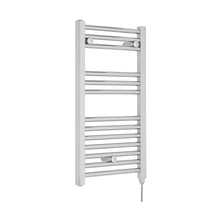Nuie Electric Towel Rail Contemporary Chrome Steel 720x400x30mm - JJ Building Materials